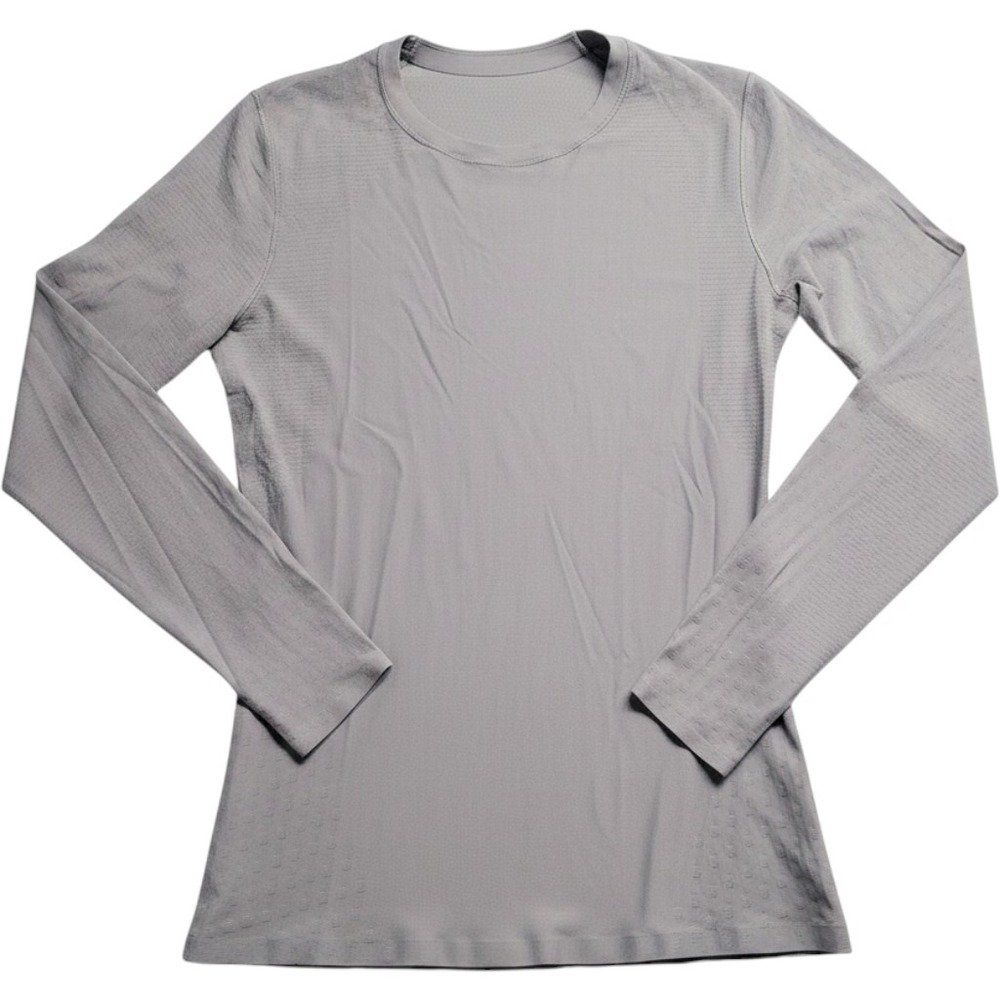 Lululemon Running Gym Long Sleeve Crewneck Shirt Grey Womens Size 6 - Picture 1 of 7